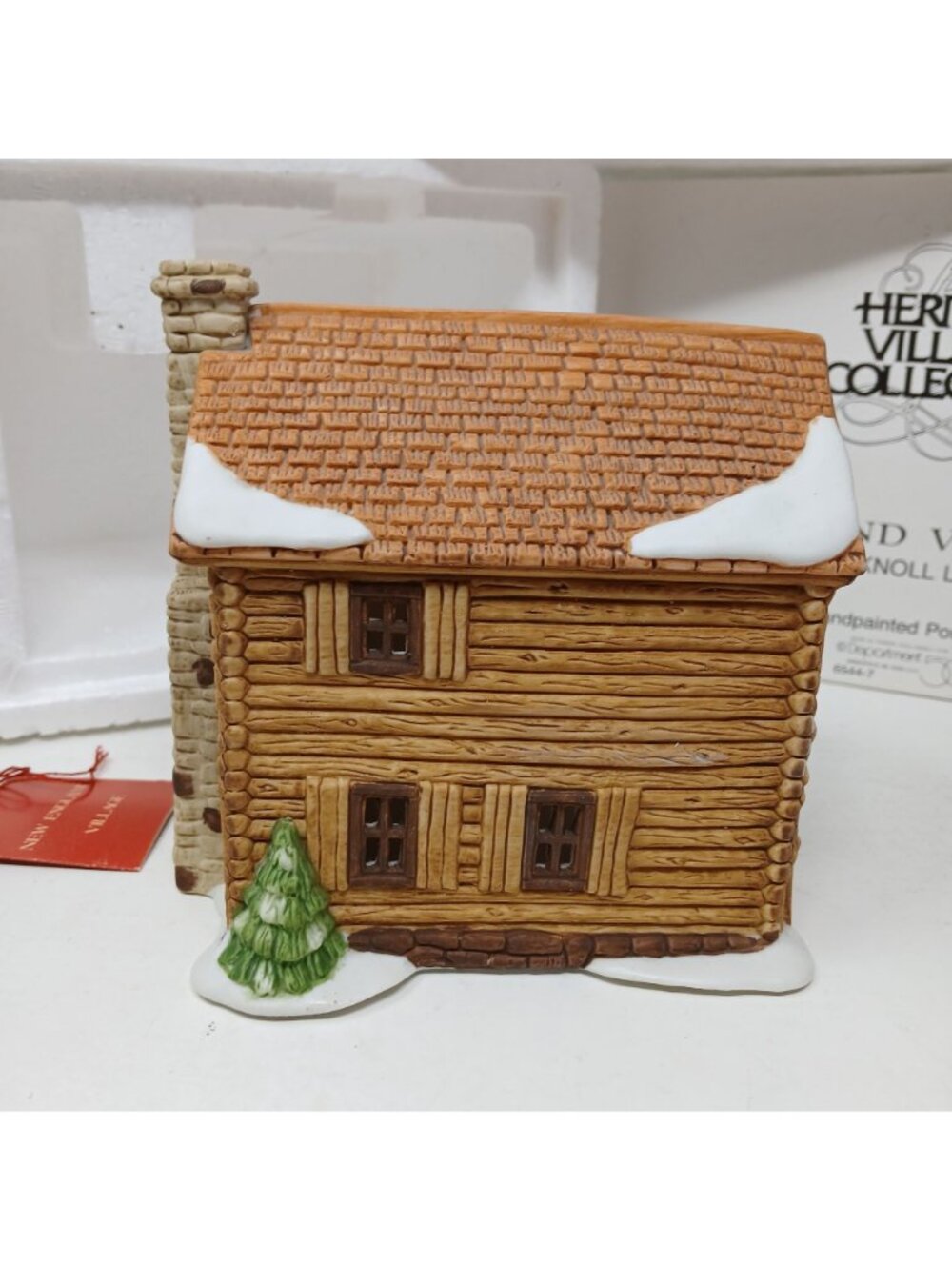 Dept 56 Timber Knoll Log Cabin New England Village Lit House W/Box VTG 1987 #GST - Picture 9 of 13